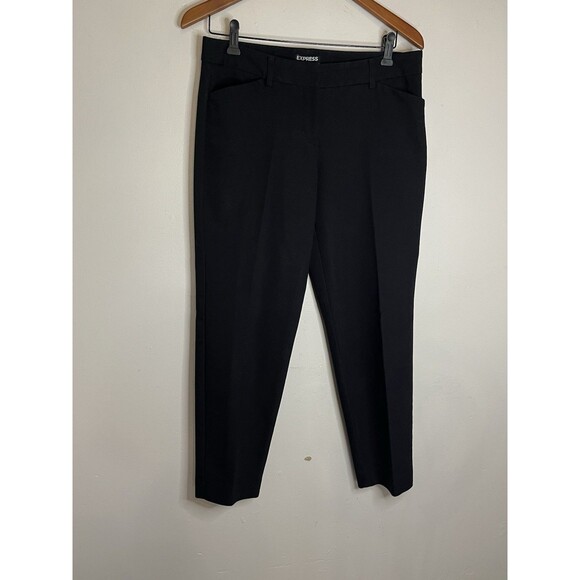 Express Editor Women's 6R Black Cropped Ankle Tapered Dress Pants - Picture 2 of 6